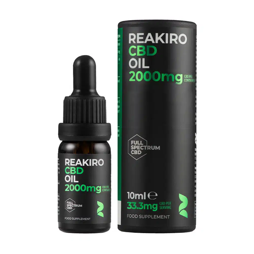 Reakiro 20% teljes spektrumú CBD olaj – 2000 mg, 10 ml
