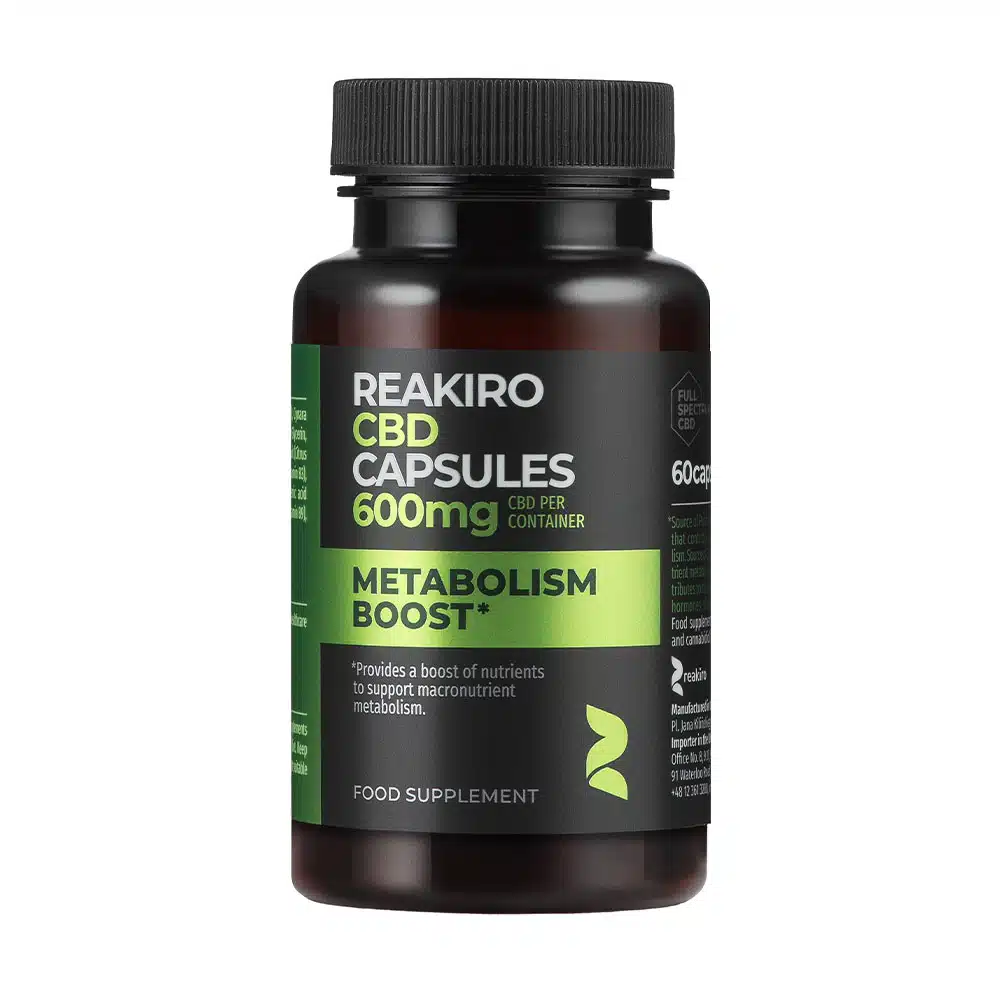 Reakiro CBD kapszula Metabolism Boost, 600 mg, 60 db - Image 2