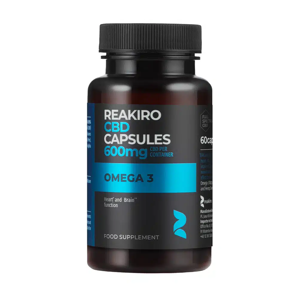 Reakiro Omega-3 CBD kapszula, 600 mg, 60 db - Image 2