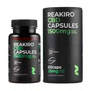 Reakiro CBD kapszula 1500 mg, 60 db – 25mg/kapsz