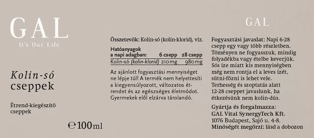Gal kolin-só cseppek